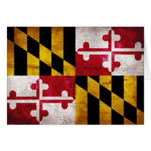 Riden ut Maryland flagga OBS Kort