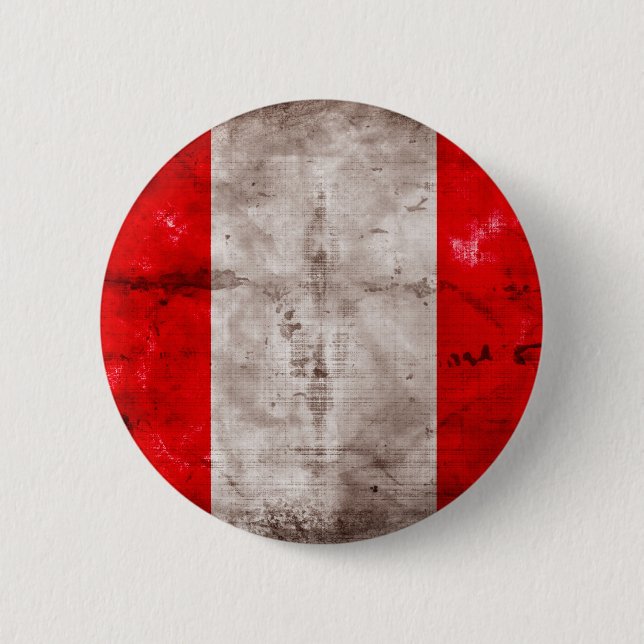Riden ut Peru flagga Knapp (Framsida)