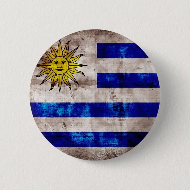 Riden ut Uruguay flagga Knapp (Framsida)