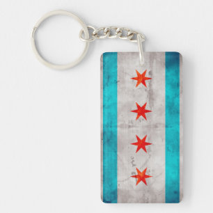 Riden ut vintageChicago statlig flagga
