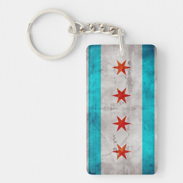 Riden ut vintageChicago statlig flagga (Framsidan)