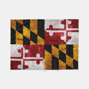 Riden ut vintageMaryland statlig flagga Fleecefilt