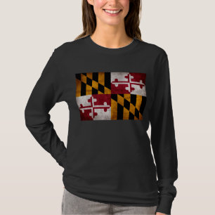 Riden ut vintageMaryland statlig flagga Tee