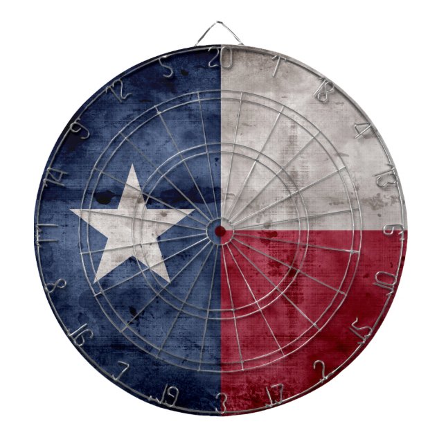 Riden ut vintageTexas statlig flagga Darttavla (Framsidan)
