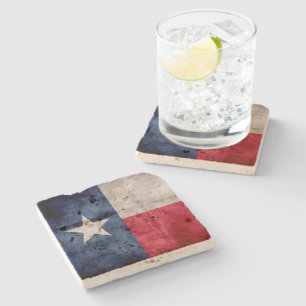 Riden ut vintageTexas statlig flagga Underlägg Sten