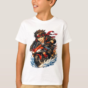 Rider Blaze Red Moto Splash T Shirt