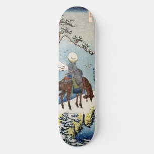 Rider i Snö Hokusai vinterjapanese ukiyo-e Mini Skateboard Bräda 18,5 Cm