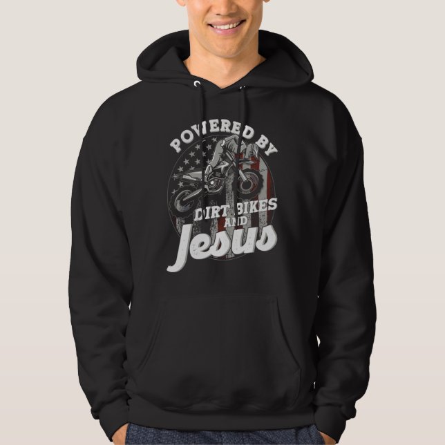 Rider Motocross Dirt Bike Tävla Hoodie (Framsida)