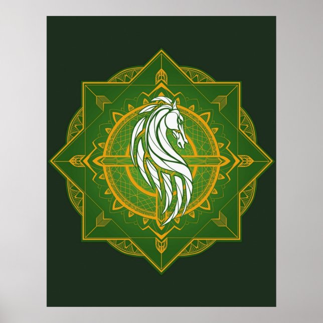 Rider of Rohan Heraldic Färg Poster (Framsidan)