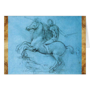 Rider on a Rearing Horse Hälsningskort