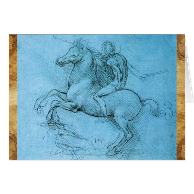 Rider on a Rearing Horse Hälsningskort (Framsidan Horizontal)