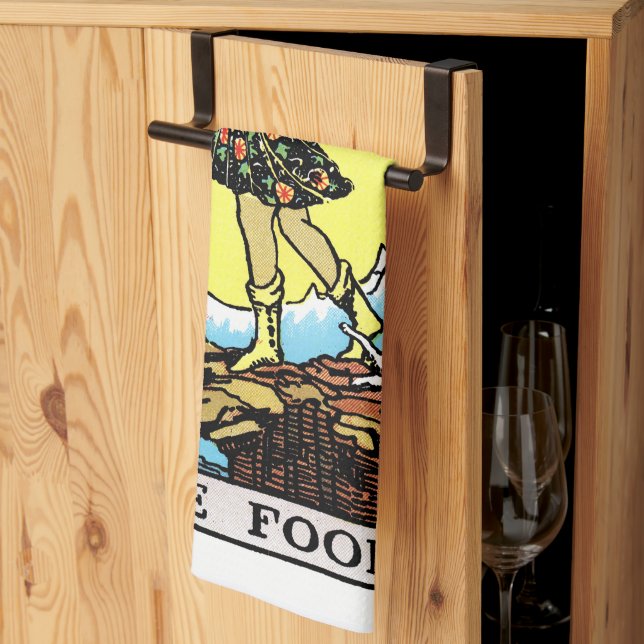 Rider Waite Tarot Major Arcana the Fool Kökshandduk (Thirds Fold)