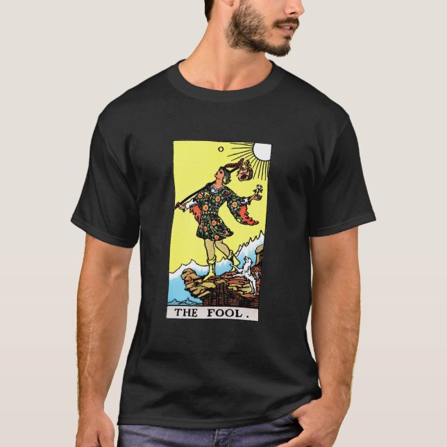 Rider Waite Tarot Major Arcana the Fool T Shirt (Framsida)