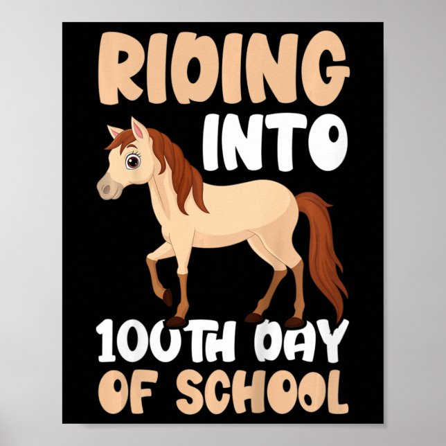 Ridering till 100 skoldagar 100 dagar poster (Framsidan)