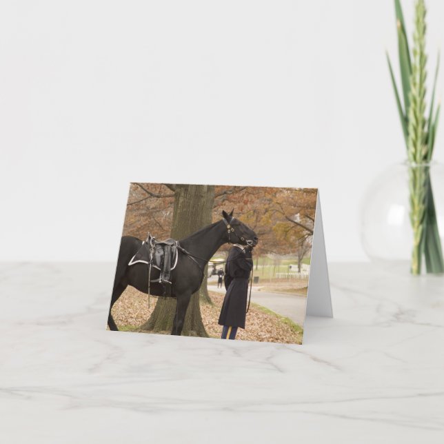 Riderless hästeskort kort (Framsida)