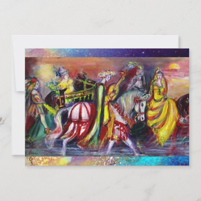 RIDERS IN THE NIGHT ,bright vibrant blue sparkles Meddelande (Framsida)