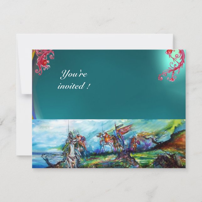 RIDERS IN THE STORM Gem blue Inbjudningar (Framsida)