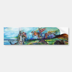 RIDERS IN THE STORM Medieval Knight Horseback Bildekal