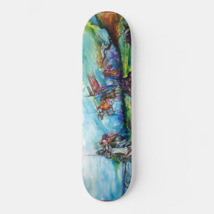 RIDERS IN THE STORM Medieval Knight Horseback Old School Skateboard Bräda 21,6 Cm