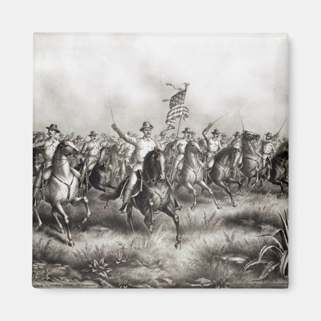 Riders, överste Theodore Roosevelt Magnet (Framsidan)