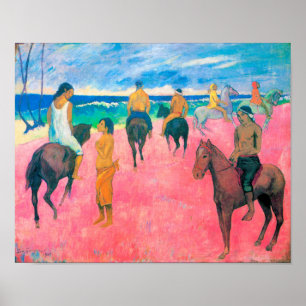 Riders på Beach, Gauguin Poster