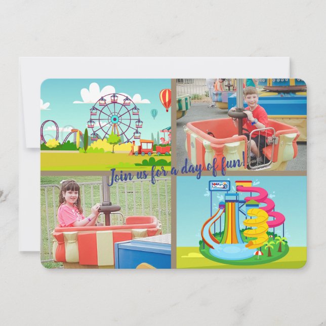 Rides and Soaker Photo-inbjudan Inbjudningar (Framsida)