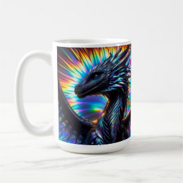 Ridescent Dragon med Vibrant Background Kaffemugg