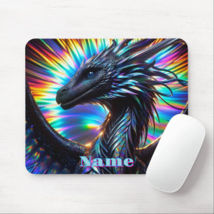 Ridescent Dragon med Vibrant Background Musmatta