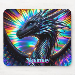 Ridescent Dragon med Vibrant Background Musmatta