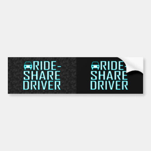 Rideshare Decal 2up för ride drivrutin Rideshare Bildekal