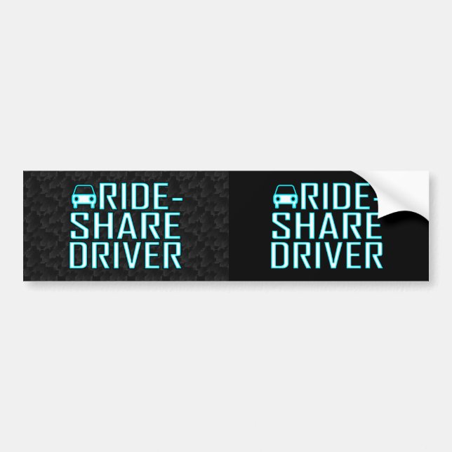 Rideshare Decal 2up för ride  drivrutin Rideshare Bildekal (Framsidan)