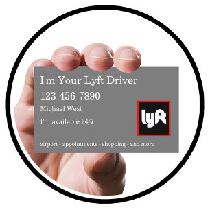 Rideshare Taxi Driver Modern B Visitkort