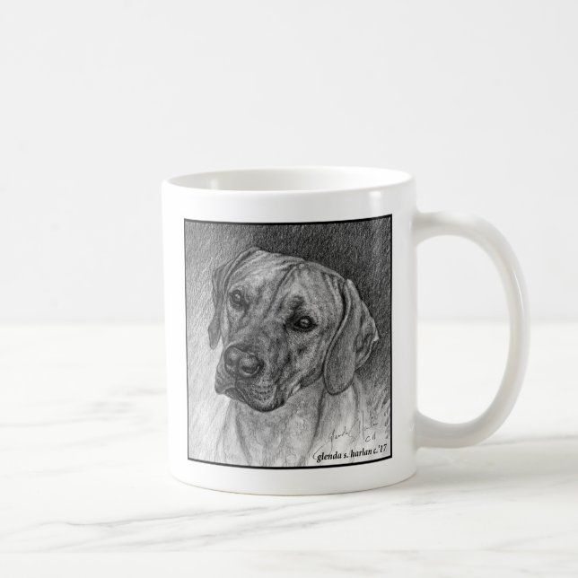 Ridgeback Hund Art by Glenda S. Harlan Kaffemugg (Höger)
