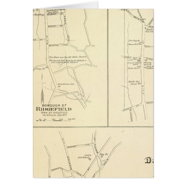 Ridgefield, Newton, Darien Hälsningskort (Framsidan)
