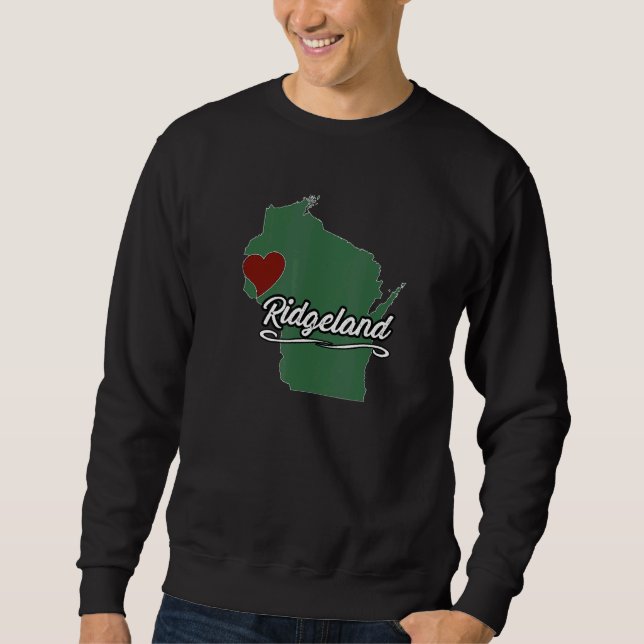 RIDGELAND  Wisconsin WI USA  City State Souvenir Lång Ärmad Tröja (Framsida)