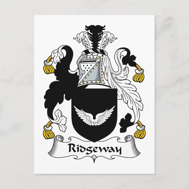 Ridgeway Family Crest Vykort (Framsida)