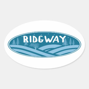 Ridgway Colorado utomhus Ovalt Klistermärke