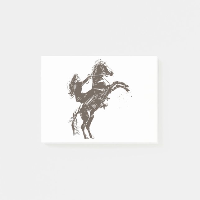 Ridhäst - Equestrian tjej Post-it Block (Framsida)