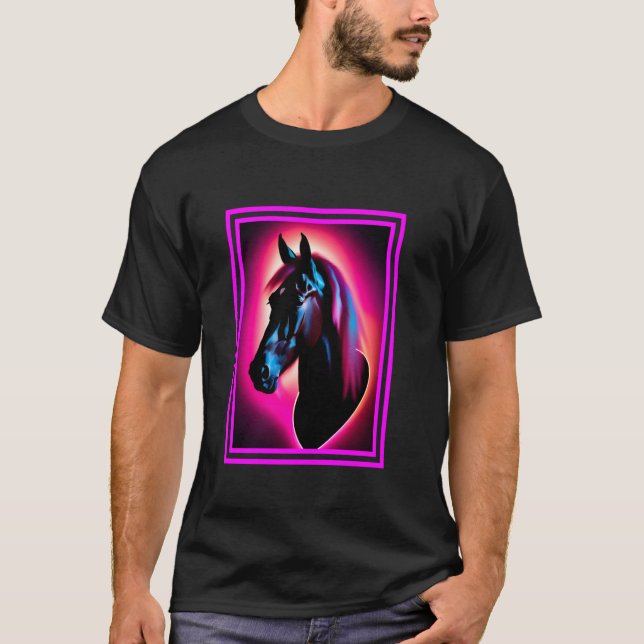 Ridhäst Huvud Konst-temat lärare T Shirt (Framsida)