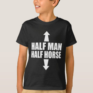 Ridhästarpresenter för hästälskare Halv man halv h T Shirt
