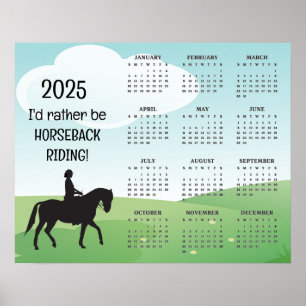 Ridhästsridning 2025 Kalenderplanscher Poster