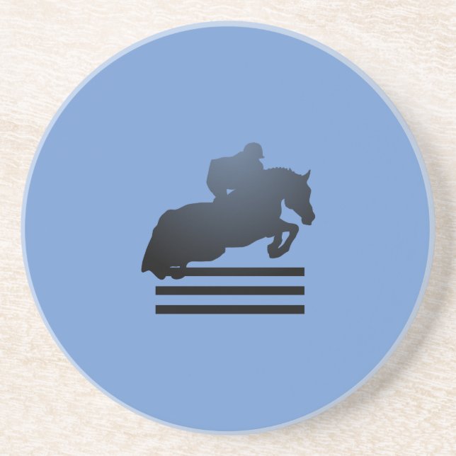 Ridhoppare som klarar ett hinder.     underlägg (Framsidan)