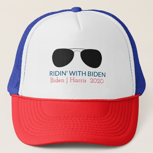 Ridin med Biden Aviator Glasses Keps (Framsida)