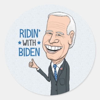 Ridin med Biden Joe Biden Supporter Runt Klistermärke