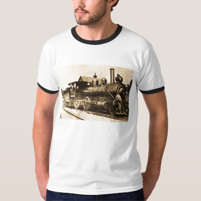Ridin som utbildar vintagelokomotiv t shirt (Framsida)