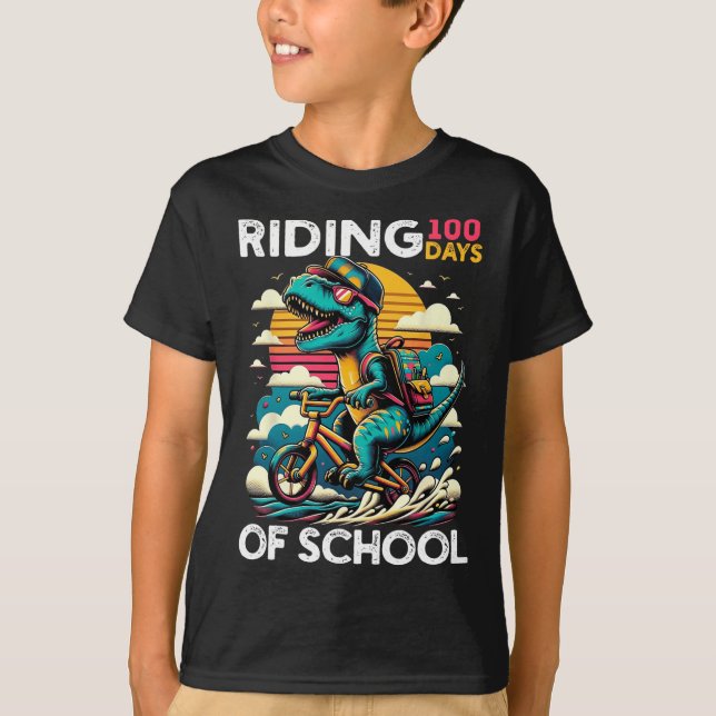 Riding 100 dagar av skolcykelcykelcykel Rider Di T Shirt (Framsida)