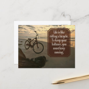 "Riding a bicycle" - inspirationsoffert Vykort