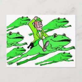 Riding a Frog på St. Patrick's Day Vykort