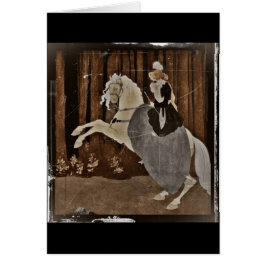 Riding a Horse in the Forest Hälsningskort