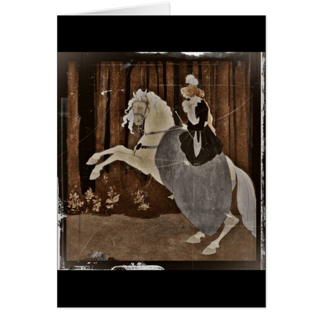 Riding a Horse in the Forest Hälsningskort (Framsidan)